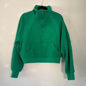 Green Women's Half-Zip Sweater